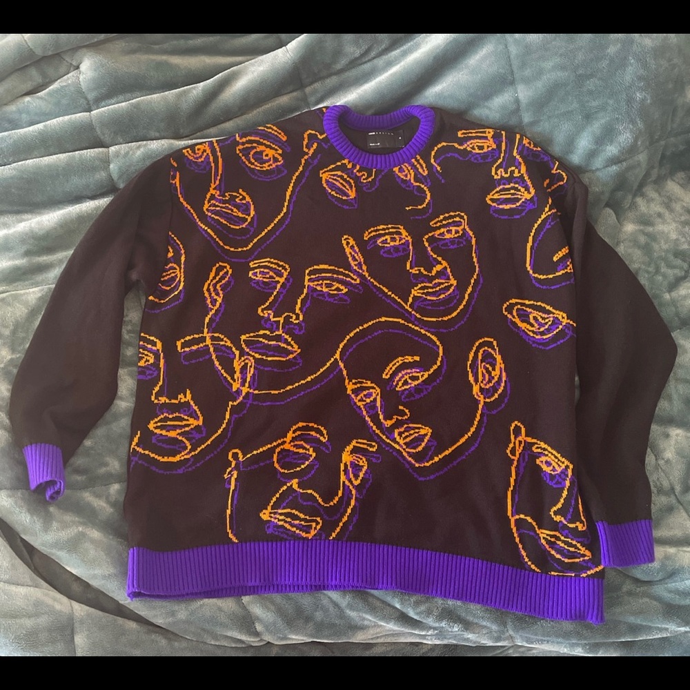 asos abstract graphic sweater